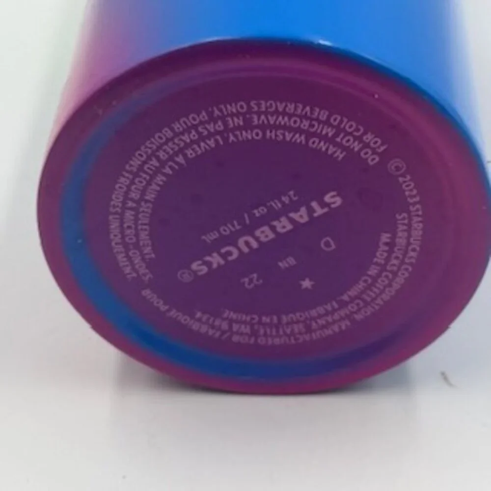 NEW‎ Starbucks Stainless Steel Tie-Dye Tumblers 24 Oz Lids And Straws